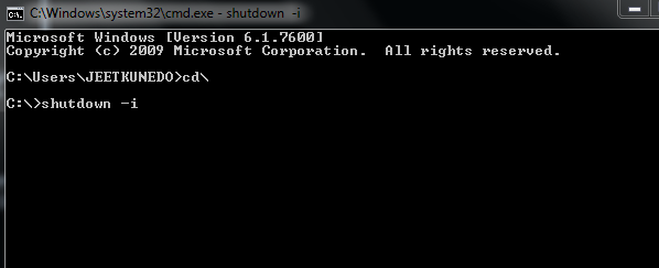 Timer tắt máy tính with the command Shutdown trong Command Line 1-1