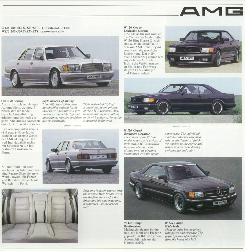 W126 - 560 SEC AMG - 1988 - US$ 8.499,00 W126amg