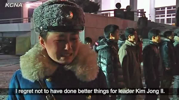 Pyongyang Traffic Girls Crying And Mourning Dear Leader Kim Jong-Il  Kjif16ae600x