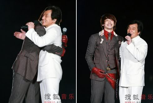 Rain and Jackie Chan are good friends Rainbirdsnestconcertbeijingjackie