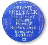 1362 Pte Frederick Hitch VC. 1362PteFrederickHitchHitchblue_plaq