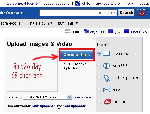 Hướng dẫn Upload và post ảnh lên forum 2-chonanh