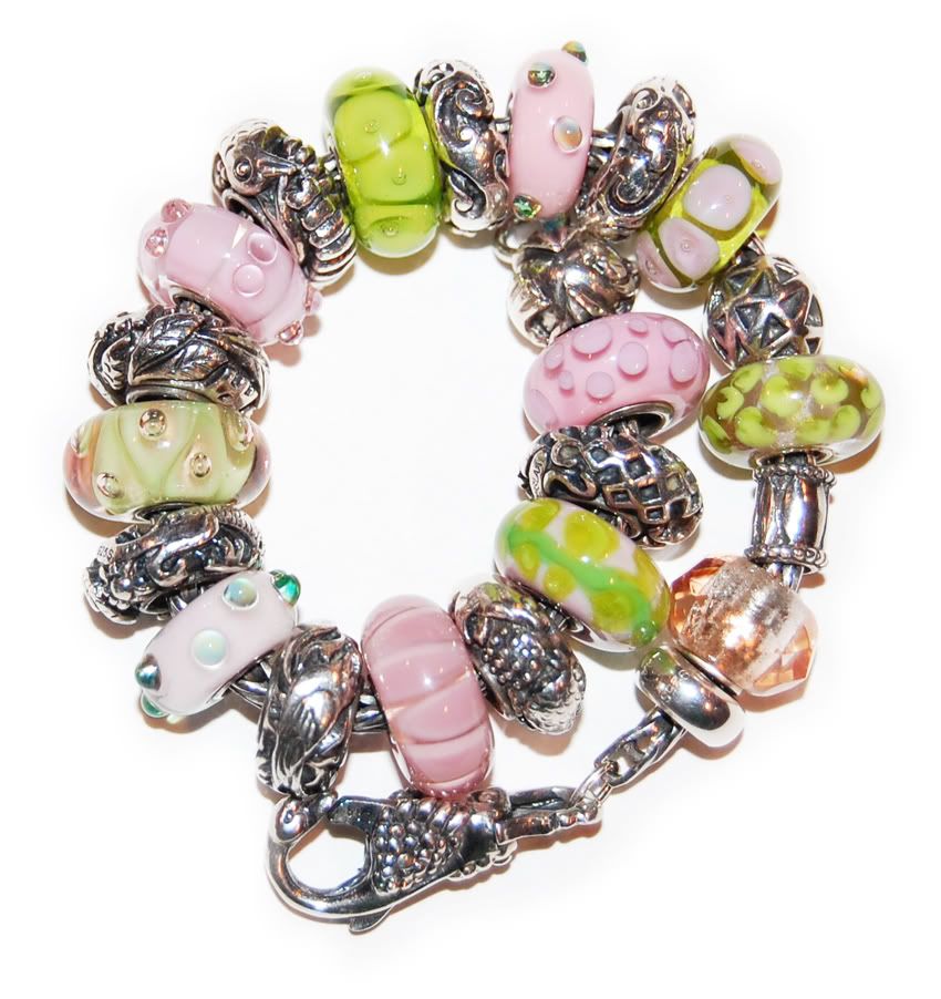 Light pinks and greens Bracelet-8