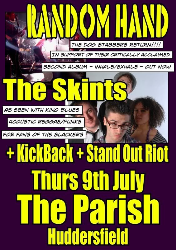 Random Hand, The Skints, KickBack, StandOut Riot - Huddersfield Skints