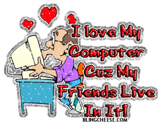 J'aime mon ordinateur car mes amis sont dedans Friends-320