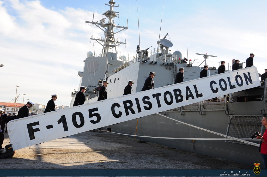 fragata - La Fragata 105 Cristóbal Colón entra en servicio en La Armada Española Foto_001