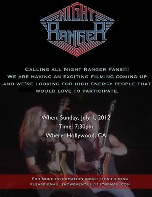 NIGHT RANGER Invite Fans To Filming In Hollywood....  Ctt