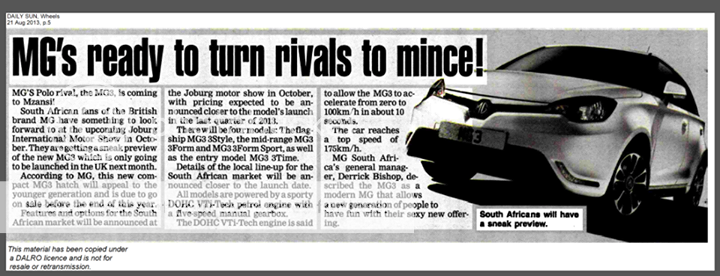 New (UK) MG3 @ SA Motor Show in October MG3article2_zpsba16b235