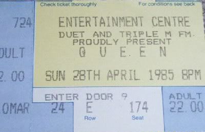 Tickets (1982 -1986) 1985-04-28Sydney