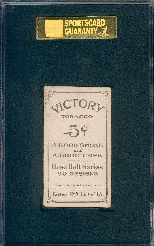 T215 Red Cross Scarcity vs. Other "T" sets 1914T214VictoryTobaccoTyCobbBack