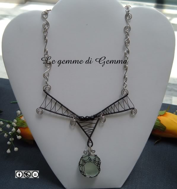 Collana "Dark Rock" e collana senza nome ^^ - Wire e pietre Darkrock