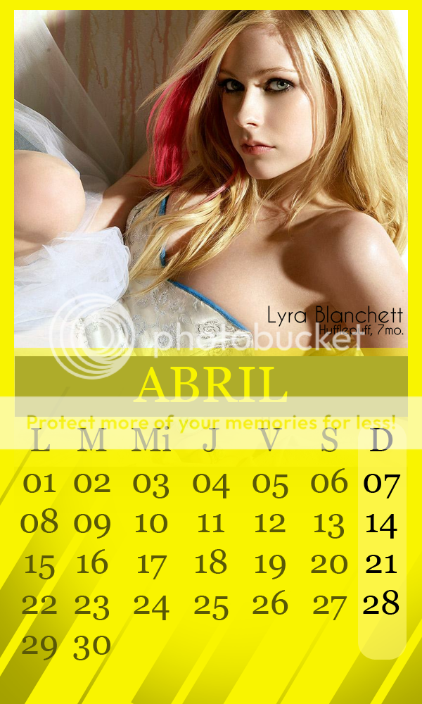 Calendario Hufflepuff! 08-Abril13