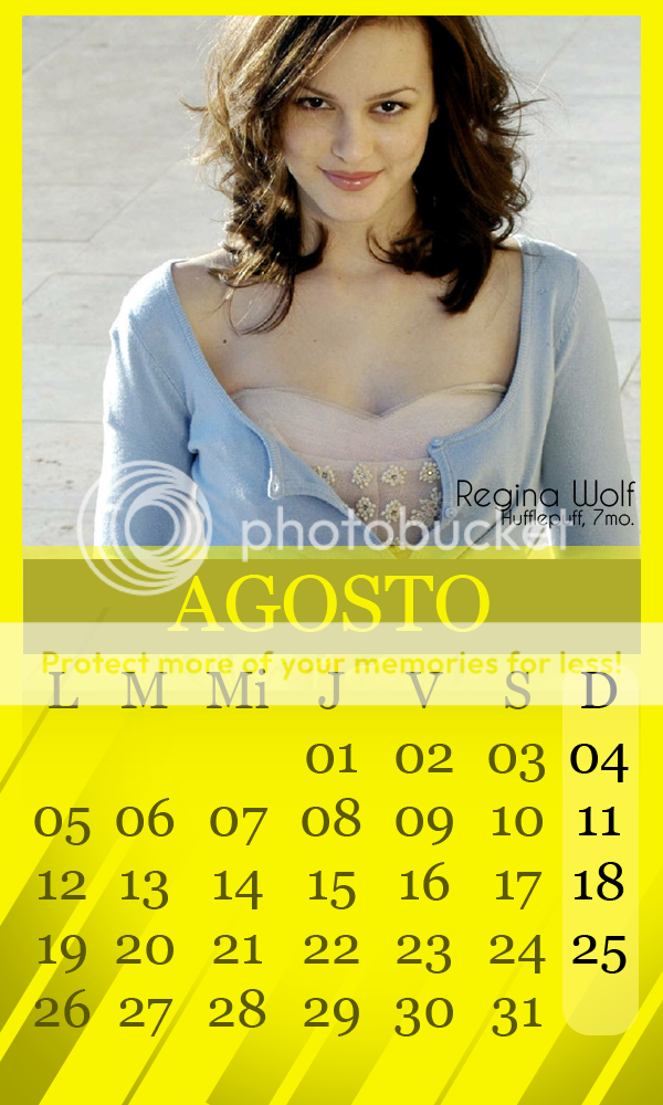 Calendario Hufflepuff! 12-Agosto13