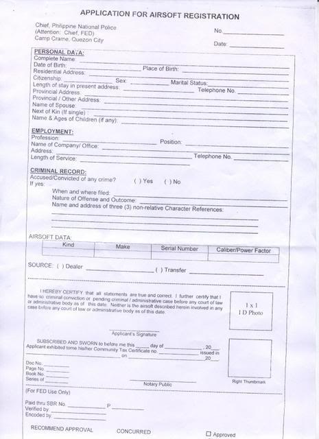 How To Fill Up Airsoft Registration Forms. Airsoftreg1