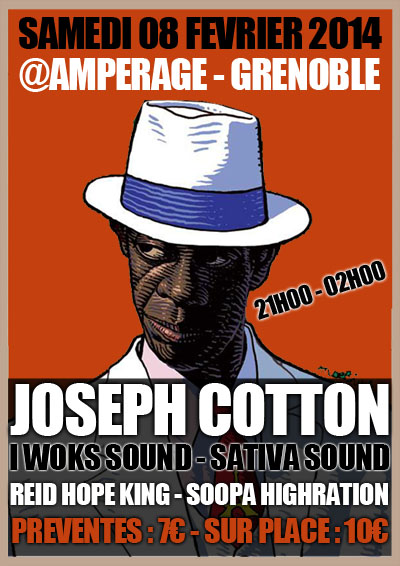 SOIRÉE HERE I COME - CONCERT JOSEPH COTTON  / I WOKS SOUND  AFFICHEGRENOBLE_zpsd5a4500c