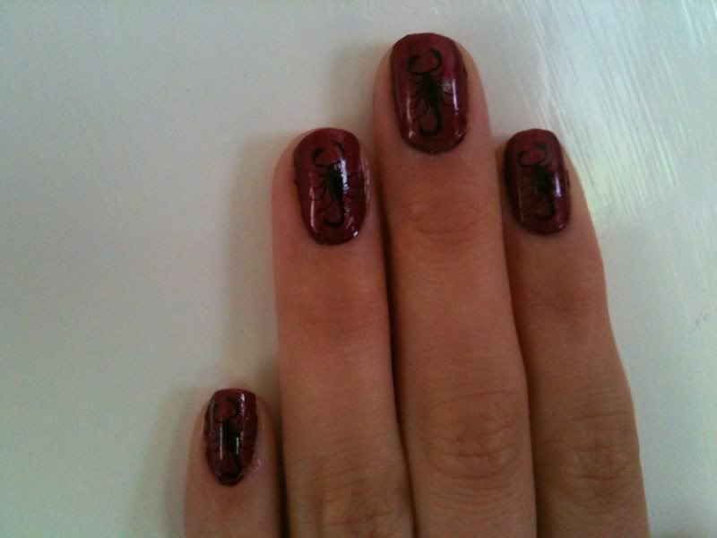 My new awesome Scorpion nail art...lol more for the ladies i guess 4264fe9e