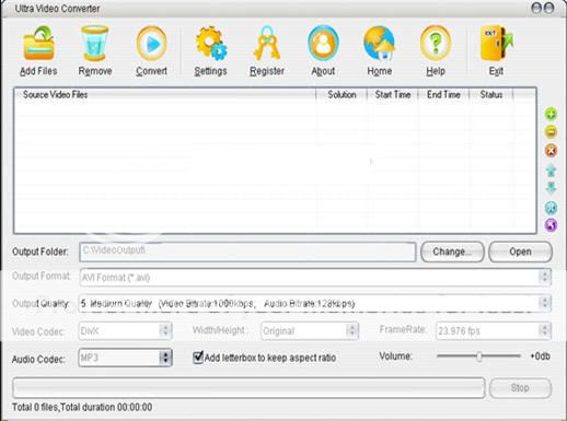 مكتبة برامج تحويل الفيديو 2009 UltraVideoConverter