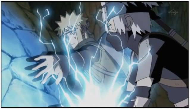 Kakashi Gaiden images..... Chidori-minato