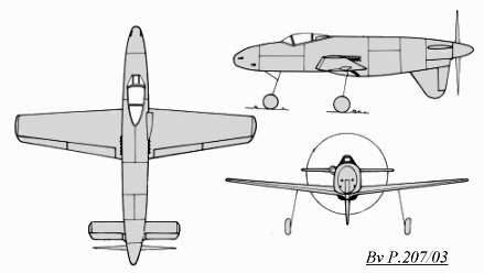 PROYECTOS INCONCLUSOS DE LA AERONÁUTICA ALEMANA DE LA S.G.M. - Página 8 BlohmundVossBvP207-03dibujo