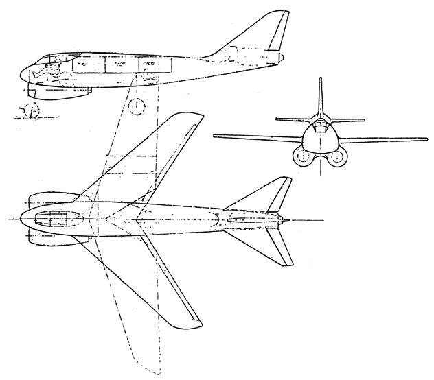 PROYECTOS INCONCLUSOS DE LA AERONÁUTICA ALEMANA DE LA S.G.M. - Página 8 MeP1102-5dibujouno