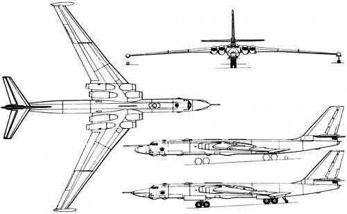 PROYECTOS INCONCLUSOS DE LA AERONÁUTICA ALEMANA DE LA S.G.M. - Página 10 Myasishchev_m_4_esquema