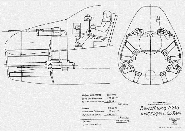 PROYECTOS INCONCLUSOS DE LA AERONÁUTICA ALEMANA DE LA S.G.M. - Página 6 Blohm_und_voss_bv_p215_cuatro_mause