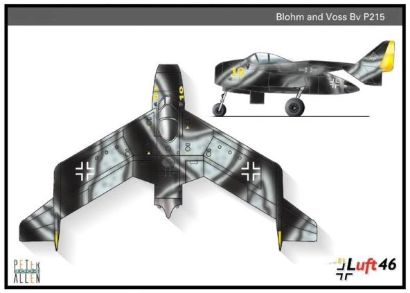 PROYECTOS INCONCLUSOS DE LA AERONÁUTICA ALEMANA DE LA S.G.M. - Página 6 Blohm_und_voss_bv_p215_dibujo_seis