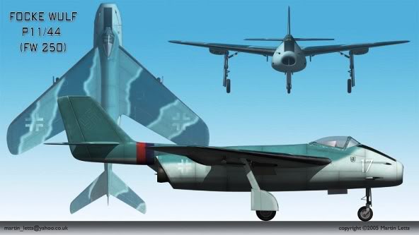 PROYECTOS INCONCLUSOS DE LA AERONÁUTICA ALEMANA DE LA S.G.M. - Página 3 Focke_wulf_fw_250_cinco