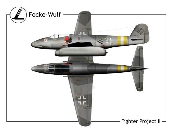 PROYECTOS INCONCLUSOS DE LA AERONÁUTICA ALEMANA DE LA S.G.M. - Página 3 Focke_wulf_fw_figther_pII_cinco