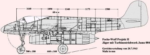 PROYECTOS INCONCLUSOS DE LA AERONÁUTICA ALEMANA DE LA S.G.M. - Página 2 Focke_wulf_fw_figther_pII_transpare