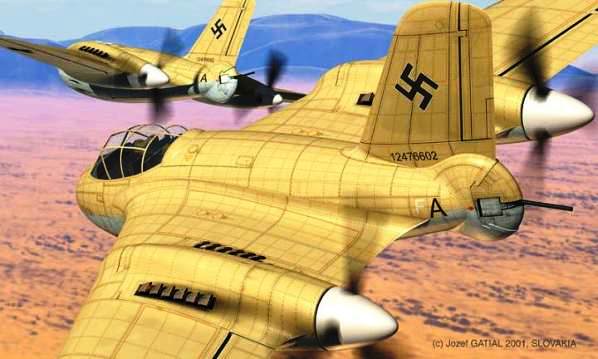 PROYECTOS INCONCLUSOS DE LA AERONÁUTICA ALEMANA DE LA S.G.M. - Página 3 Messerschmitt_me_329_dos