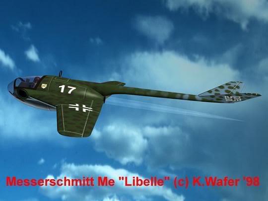 PROYECTOS INCONCLUSOS DE LA AERONÁUTICA ALEMANA DE LA S.G.M. - Página 5 Messerschmitt_me_libelle_tres