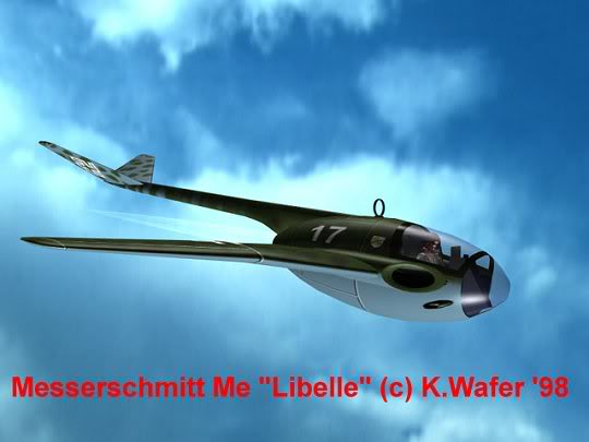 PROYECTOS INCONCLUSOS DE LA AERONÁUTICA ALEMANA DE LA S.G.M. - Página 5 Messerschmitt_me_libelle_uno