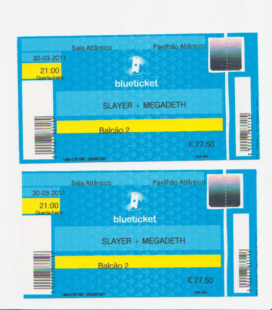 2011.03.12 - Imperium Onstage Fest - A Sala Lisboa - ENDAMAGE ADICIONADOS Entradas_megadeth