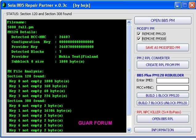 Hướng dẫn repair config key BB5 bị 000000 hoặc FFFFFFFFFF BB5rpl3c