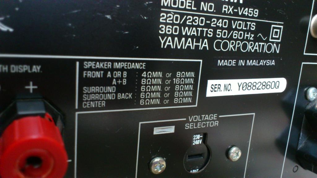 WTS : Yamaha RXV-459 with surround speakers DSC_1176