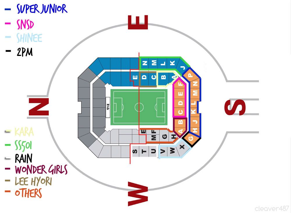 [INFO] Distribuição das cadeiras para os fanclubs - Dream Concert Seatingdc