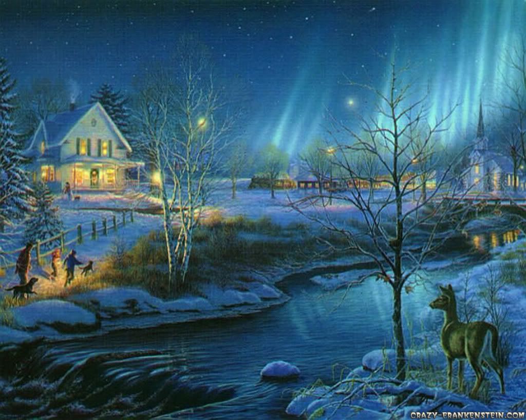 Rosy's old village Christmas-landspace-scene-1280x1024