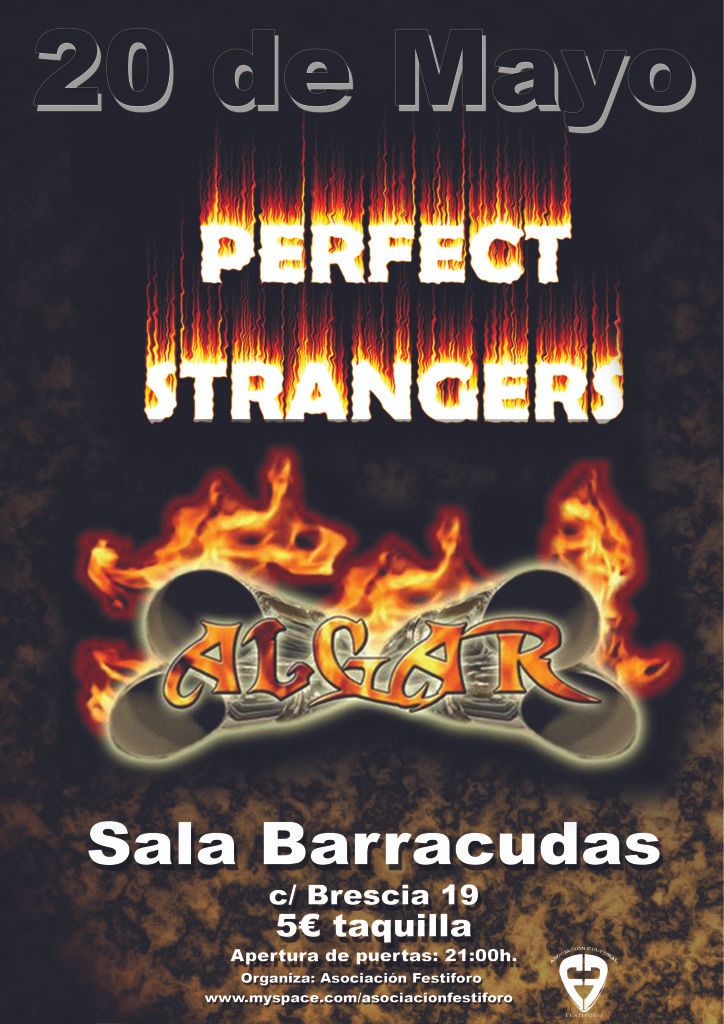 PERFECT STRANGERS y ALGAR, 20-Mayo, Barracudas, Madrid. 20mayocopia