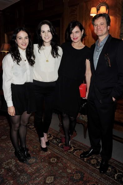 Hugh, Elizabeth, Michelle y Jessica en una screening de My Week with Marilyn  Hmj4