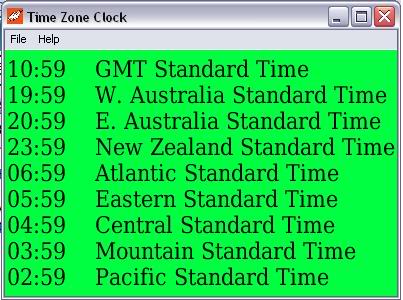 Time Zone Clocks ScreenShot1