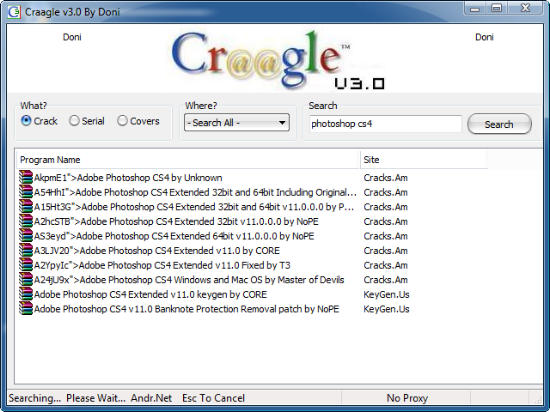 Craagle 3.0 البرنامج المميز البحث عن السيريالات والكراكات الاول بالعالم Craagle30