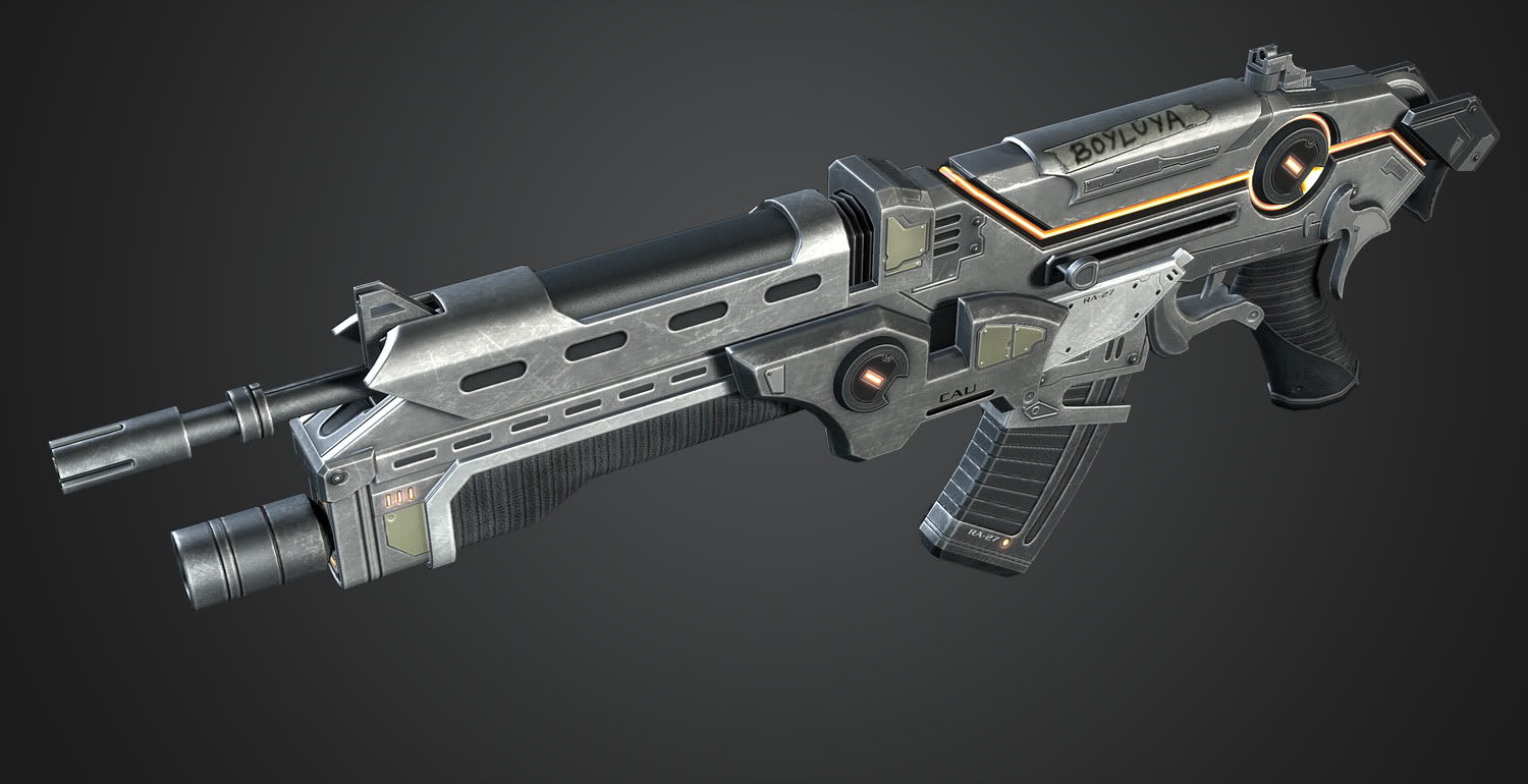 FPS Sci-fi Rifle WIP Top