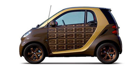 Smart Fortwo de chocolate para o Dia dos Namorados Carro