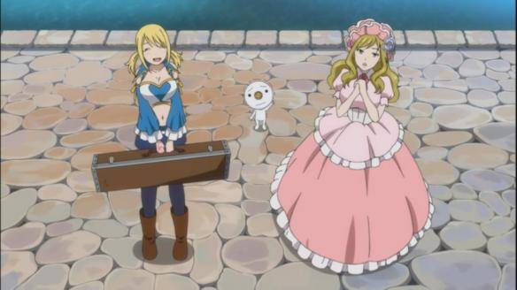 Father's Memento – Michelle Lobster Arrives – Fairy Tail 128 Lucy-plue-michelle