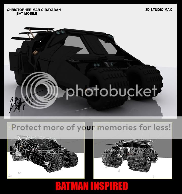 Some of my Vehicles 3d BATMOBILE