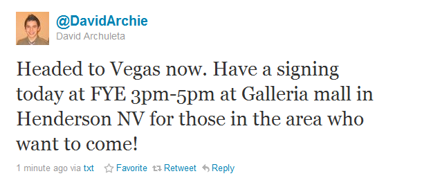 The Offical David Archuleta Twitter - Page 7 Vegas