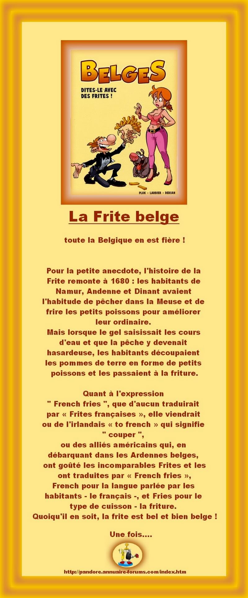 LA FRITE FRANCAISE OU BELGE 1-504