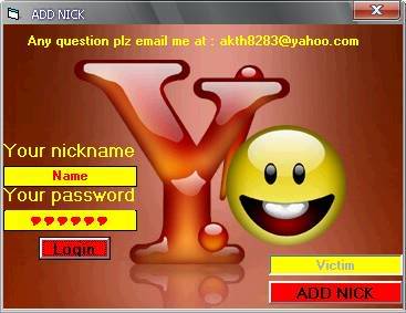 Yahoo!Messenger Tools Addnick