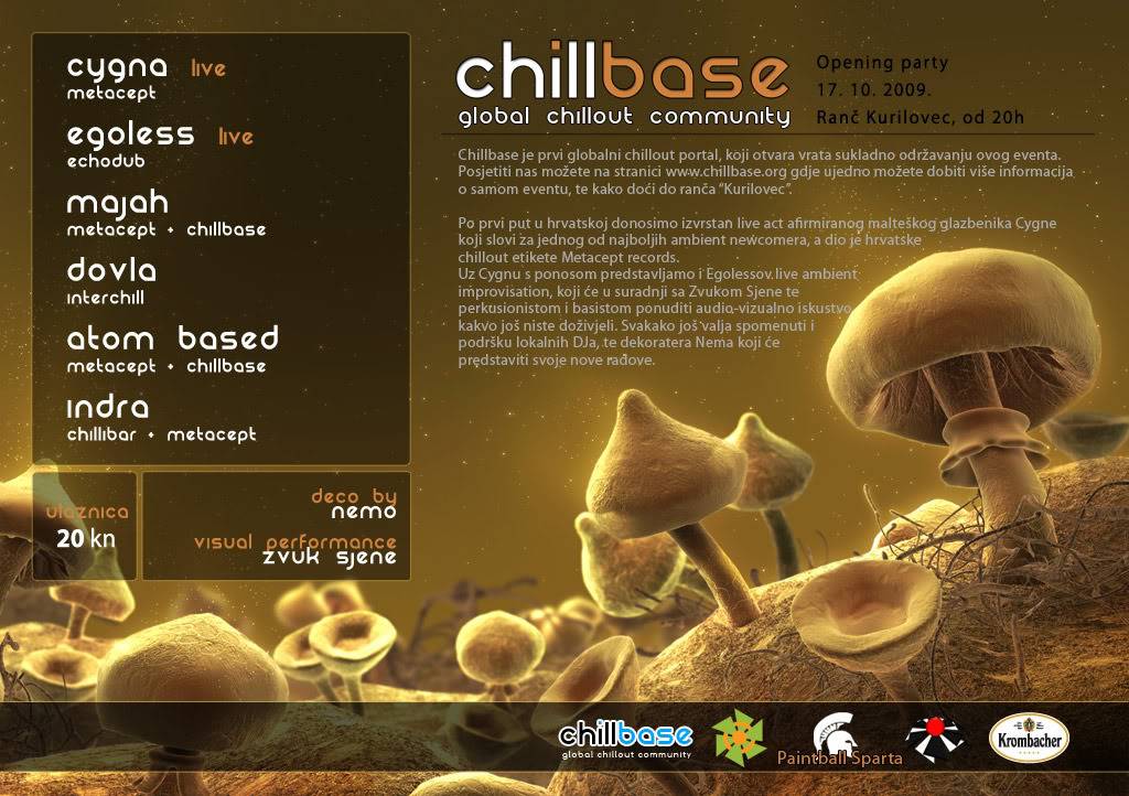 17.10. Chillbase opening party @ Kurilovec, Velika Gorica CBopeningparty